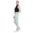 Swing Control White & Green Monstera Capris Size 14-2
