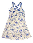 New RLX Women's White & Blue Floral Print Athletic Dress Size L MSP$198-2