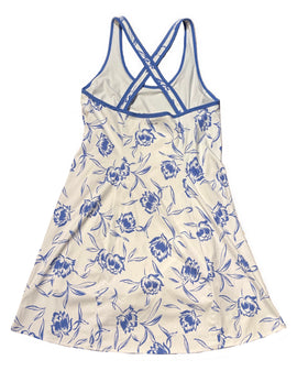 New RLX Women's White & Blue Floral Print Athletic Dress Size L MSP$198 - 0
