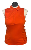 J.Lindeberg Women's Orange Sleeveless Golf Top Size XL-1