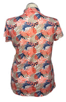 Daily Sports Women's Tan, Coral & Blue Short Sleeve Golf Top Size XL-2