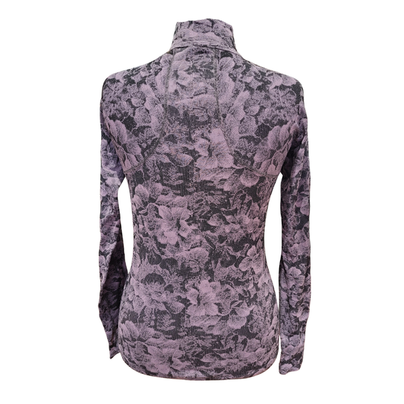 Athleta Purple Momentum Floral Pullover Size M