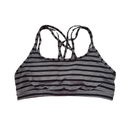 Athleta Women's Black & Gray Striped Sports Bra Size L-1