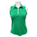 Slazenger Golf Bright Solid Sleeveless Mock Top w/ White Trim Size M-1