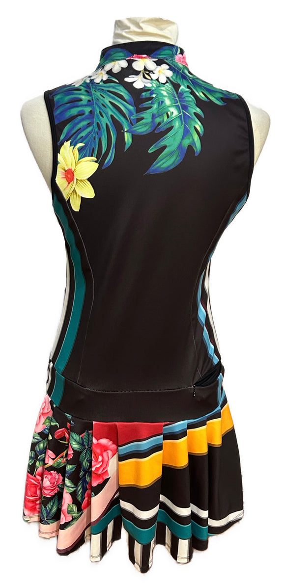 Lucky in Love Tropical Floral & Foliage Dress Size XS