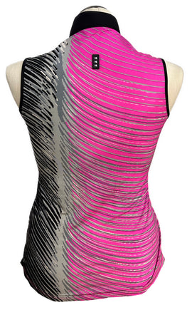 Jamie Sadock Pink, Black & Gray Sleeveless Golf Top Size M MSP$90 - 0