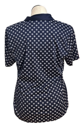 PGA Tour Navy & Periwinkle Starburst Polo Size XL - 0