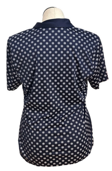 PGA Tour Navy & Periwinkle Starburst Polo Size XL - 0