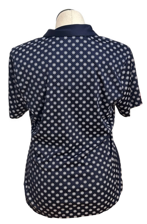 PGA Tour Navy & Periwinkle Starburst Polo Size XL