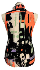 Jamie Sadock Simplicity Black Print Sleeveless Golf Top Size L-2