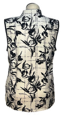 Tail Women's Black & White Grid Floral Print Sleeveless Golf Top Size XXL-2