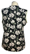 Tail Women's Black, White & Green Floral Sleeveless Golf Top Size XXL-2