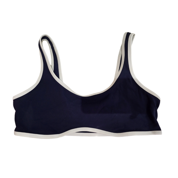 Athleta Women's Navy Sports Bra w/White Outlining Size L