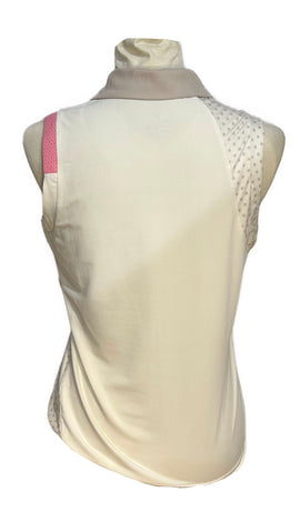 GGBlue luxe sport White & Tan Polka Dots Sleeveless Size S - 0