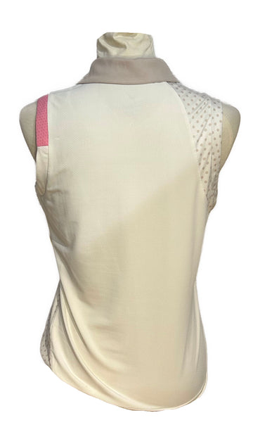 GGBlue luxe sport White & Tan Polka Dots Sleeveless Size S - 0