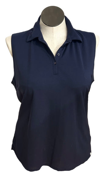 Lady Hagen Navy Sleeveless Polo Size XL