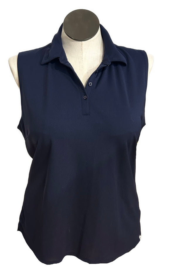 Lady Hagen Navy Sleeveless Polo Size XL