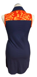 Kinona Navy & orange Camo Golf Dress Size M-2