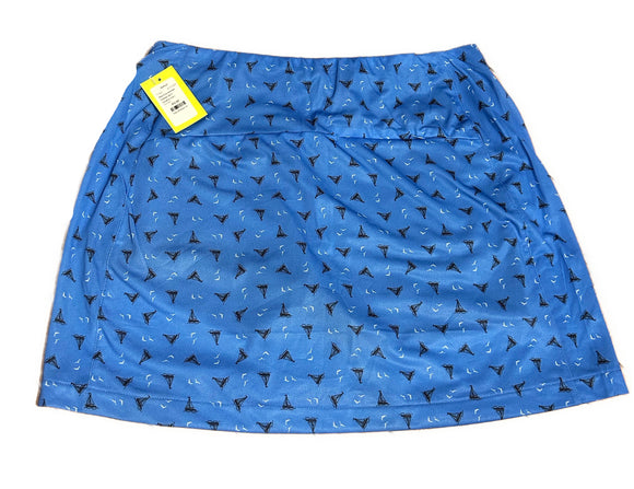 New Greg Norman Sailboat Skort - Cerulean Size L MSP$69