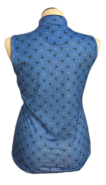 New Greg Norman Sailboat Sleeveless Polo - Cerulean Size L - 0