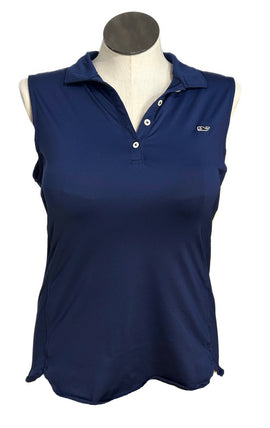 Vineyard Vine Navy Sleeveless Polo Size L
