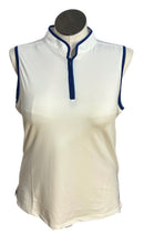 New Birdies & Bows White Sleeveless Polo Navy Accent Size XL-1