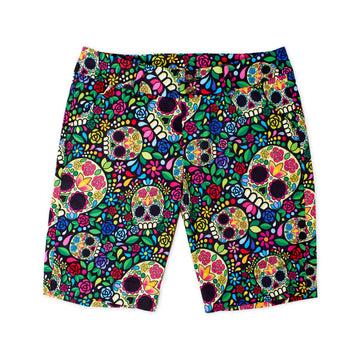 New Loudmouth Women's Bermuda Shorts - Mosaic Skulls MSP$78