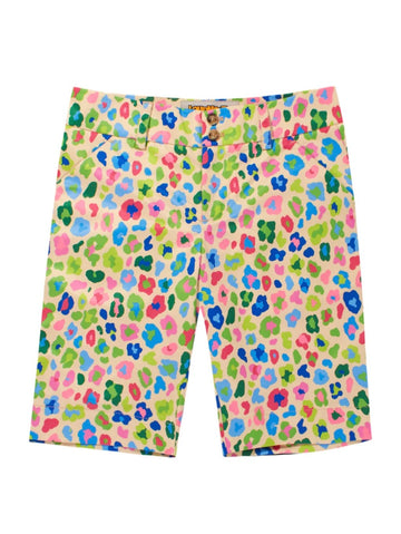 New Loudmouth Women's Bermuda Golf Shorts - Leopard Spots MSP$78