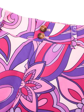 New Loudmouth Women's Bermuda Golf Shorts - Summer of Love Lilac MSP$78 - 0