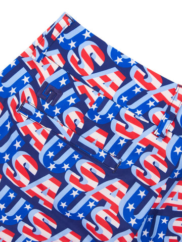 New Loudmouth Women's Bermuda Golf Shorts USA Wave Size 6 MSP$78 - 0