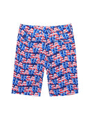 New Loudmouth Women's Bermuda Golf Shorts USA Wave Size 6 MSP$78-3
