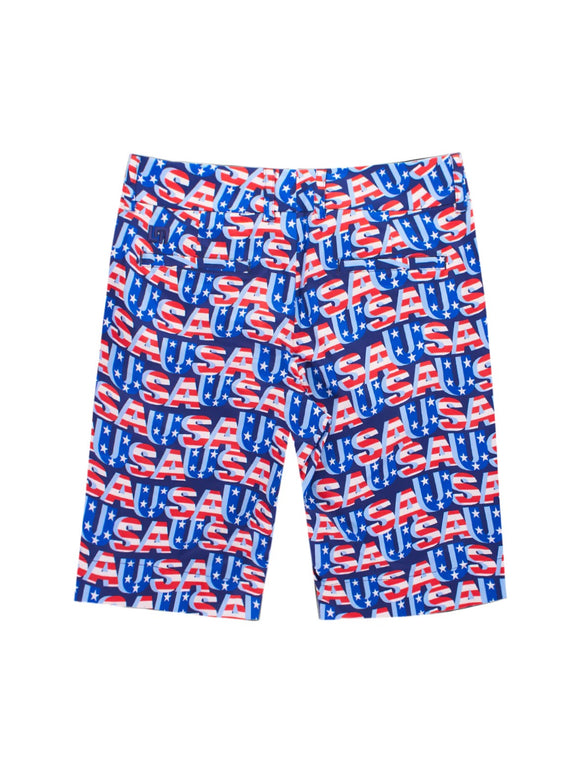 New Loudmouth Women's Bermuda Golf Shorts USA Wave Size 6 MSP$78