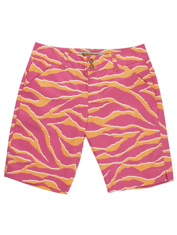 New Loudmouth Women's Bermuda Golf Shorts - Tarzan Orange Pink Size 10 MSP$78
