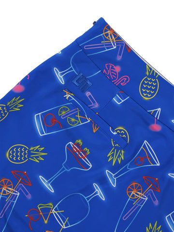 New Loudmouth Blue Neon Cocktails Golf Skort Size 2 MSp$ - 0