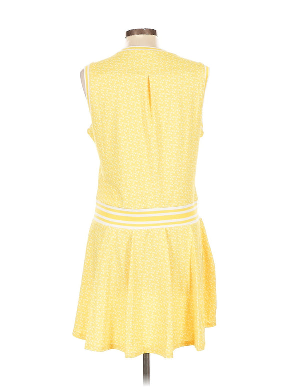 William Murray Yellow Mrtini Print Sleeveless Golf Dress Size L  MSP$125