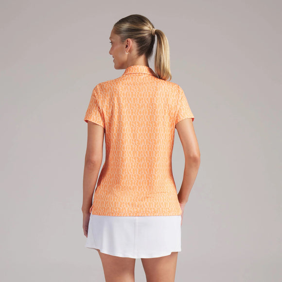 New Puma Women's Cloudspun Wavey Short Sleeve Golf Polo MSP$65