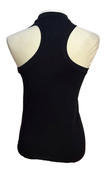 Three Sixty Six Black w/ White Trim Mock Sleeveless Top Size S - 0