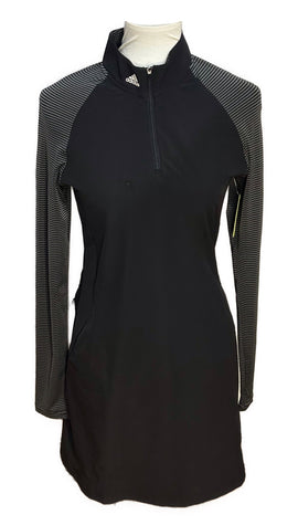 Adidas Long Sleeve Black, Navy & Stripe Dress Size XS