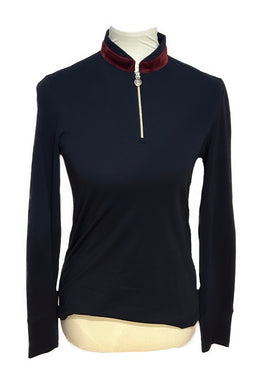 Golfino Navy Pullover w/ Red Velvet Collar Size 6