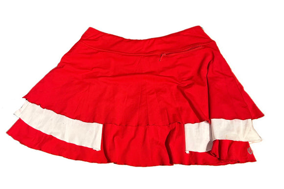 GGBlue luxe sport Red & White Tiered Skort Size M