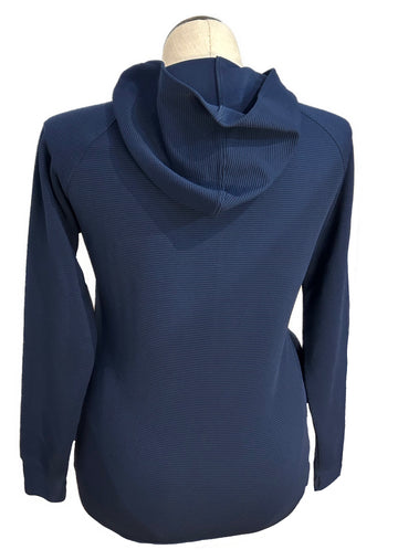 New Footjoy Navy Ribbed Full Zip Hoodie w/ Logo Size M - 0