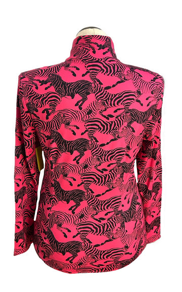 Melly M Hot Pink Zebra Pullover Size L - 0