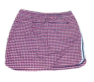 Lady Hagen Women's Off to the Races Retro Geo Cherry Red Skort Size L MSP$65 - 0