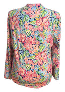 Gottex Pastel & Navy Floral Sun Shirt Size XL-2