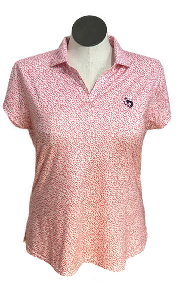 Footjoy Pink Speckle Golf Polo w/ Logo Size XL