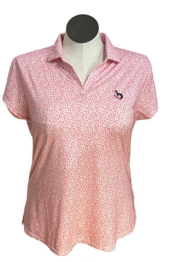 Footjoy Pink Speckle Golf Polo w/ Logo Size XL