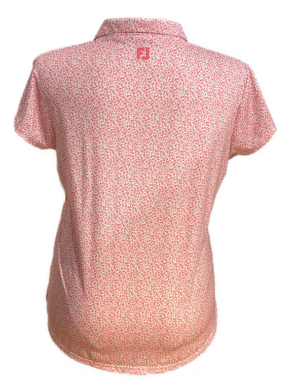 Footjoy Pink Speckle Golf Polo w/ Logo Size XL