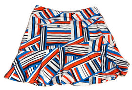 GGBlue red, White & Blue Asymmetrical Woven Skort Size M - 0