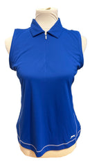 Slazenger Golf Royal Blue Sleeveless Polo Size S-1