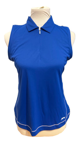 Slazenger Golf Royal Blue Sleeveless Polo Size S
